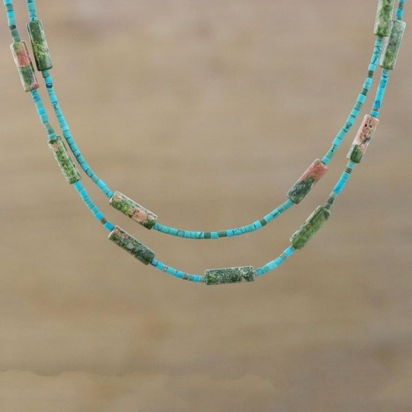 Alternate image for Jasper Reconstituted Turquoise Choker Islands in the Stream