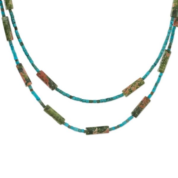 Alternate image for Jasper Reconstituted Turquoise Choker Islands in the Stream