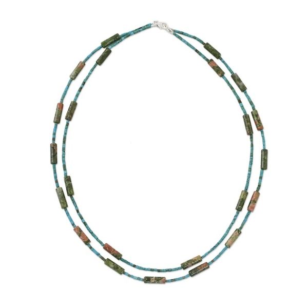Alternate image for Jasper Reconstituted Turquoise Choker Islands in the Stream