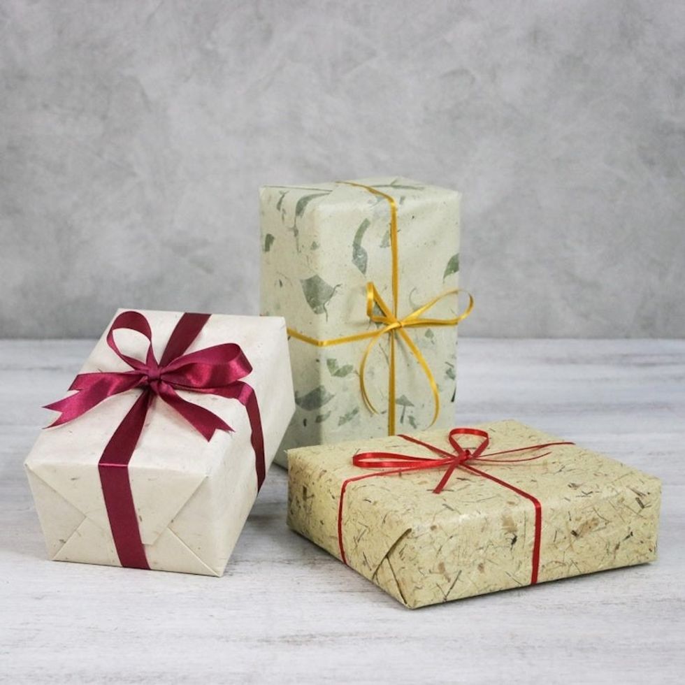 Saa wrapping paper Set of 6 'Banana Mango'