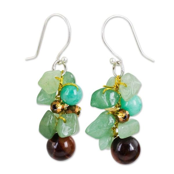 Alternate image for Hand Made Beaded Dangle Earrings Chiang Mai Melody
