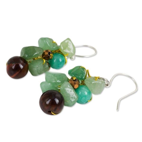 Alternate image for Hand Made Beaded Dangle Earrings Chiang Mai Melody