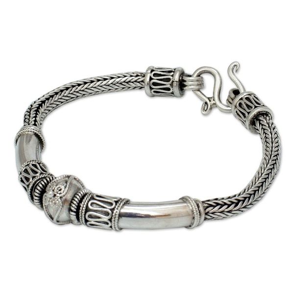 Alternate image for Handcrafted Sterling Silver Chain Bracelet Thai Legend