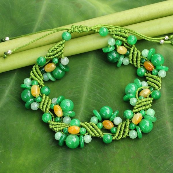 Alternate image for Jade Bracelet Artisan Crafted Jewelry Green Whispers