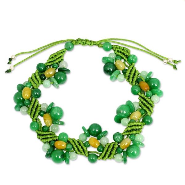 Alternate image for Jade Bracelet Artisan Crafted Jewelry Green Whispers