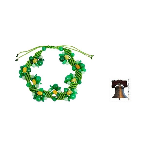 Alternate image for Jade Bracelet Artisan Crafted Jewelry Green Whispers