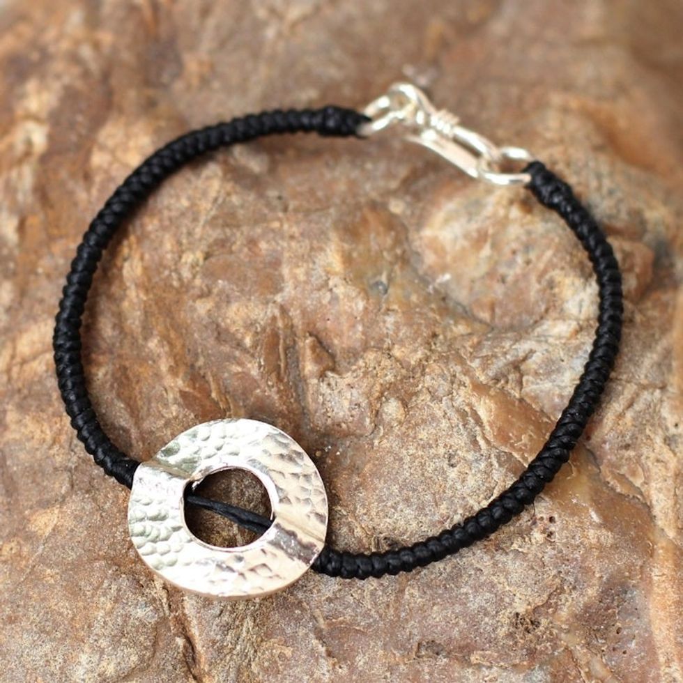 Silver pendant bracelet 'Hill Tribe Moon'