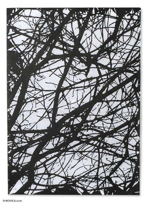 Alternate image for Saa wrapping paper Set of 6 Midnight Woods