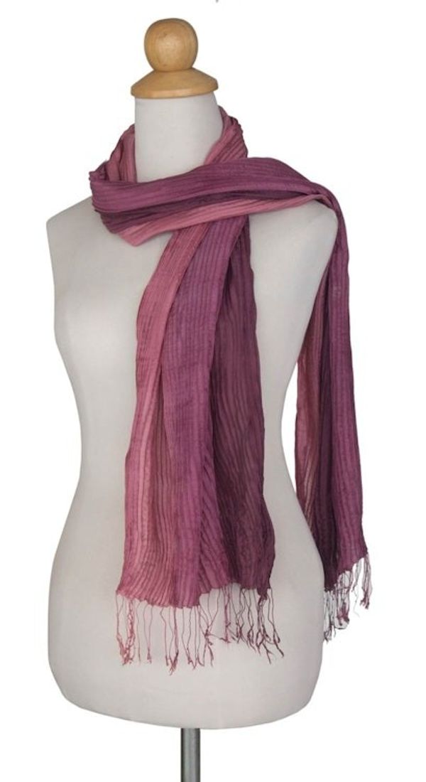 Alternate image for Pin tuck scarf Plum Transition