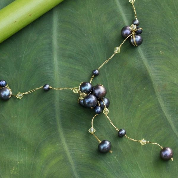 Alternate image for Hand Made Pearl Necklace Mist Queen