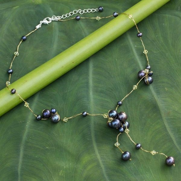 Alternate image for Hand Made Pearl Necklace Mist Queen