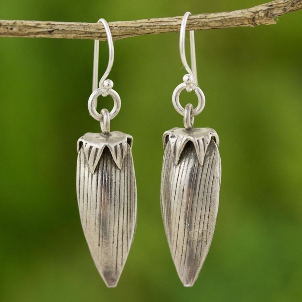 Silver 950 Fruit dangle earrings 'Forbidden Fruit'