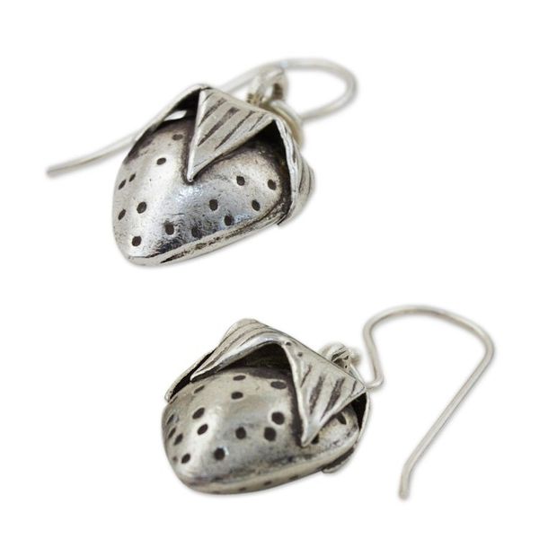 Alternate image for Sterling silver dangle earrings Wild Strawberries