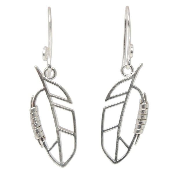 Alternate image for Sterling silver dangle earrings Autumn Abstraction