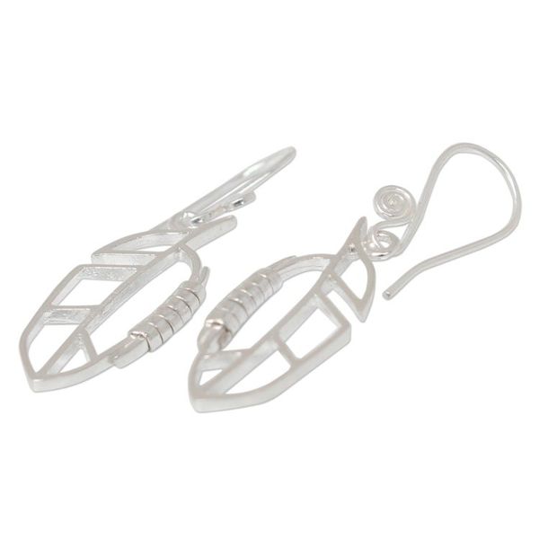 Alternate image for Sterling silver dangle earrings Autumn Abstraction