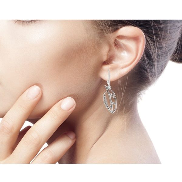 Alternate image for Sterling silver dangle earrings Autumn Abstraction