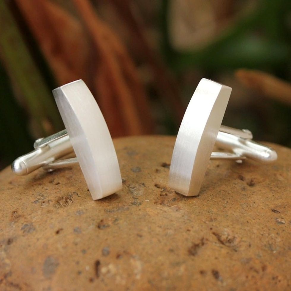 Modern Sterling Silver Cufflinks 'Minimalism'