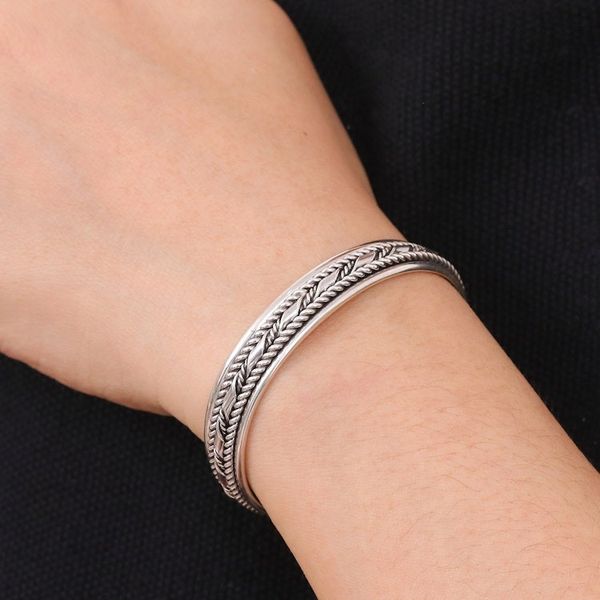 Alternate image for Sterling Silver Cuff Bracelet Bamboo Illusions