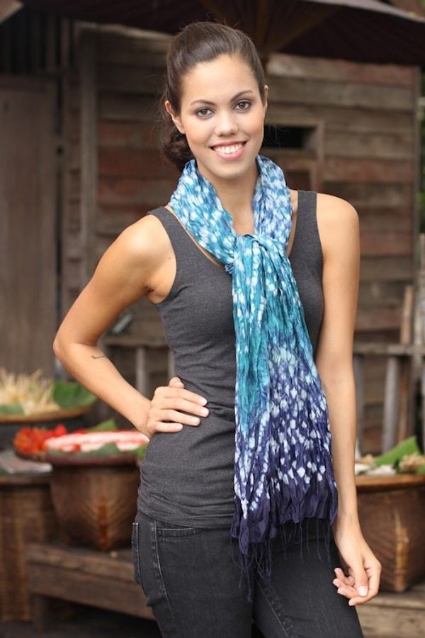 Alternate image for Tie Dye Scarf Fabulous Sea