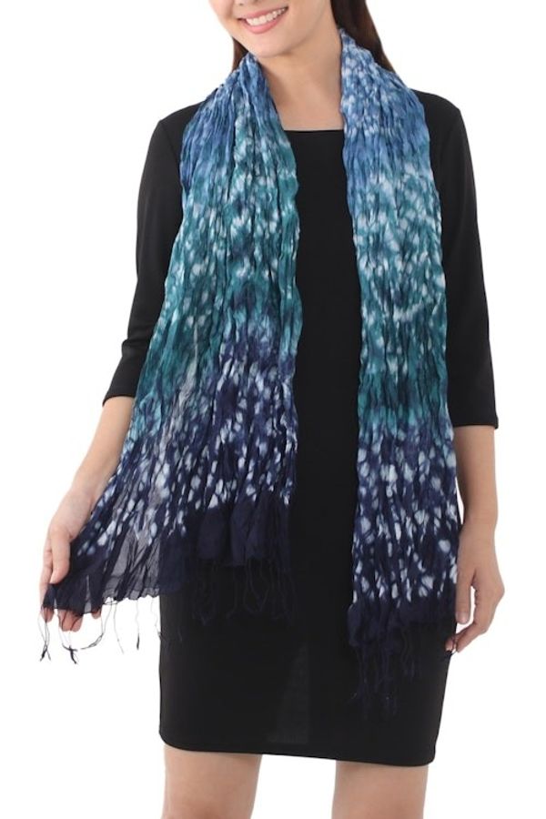 Alternate image for Tie Dye Scarf Fabulous Sea