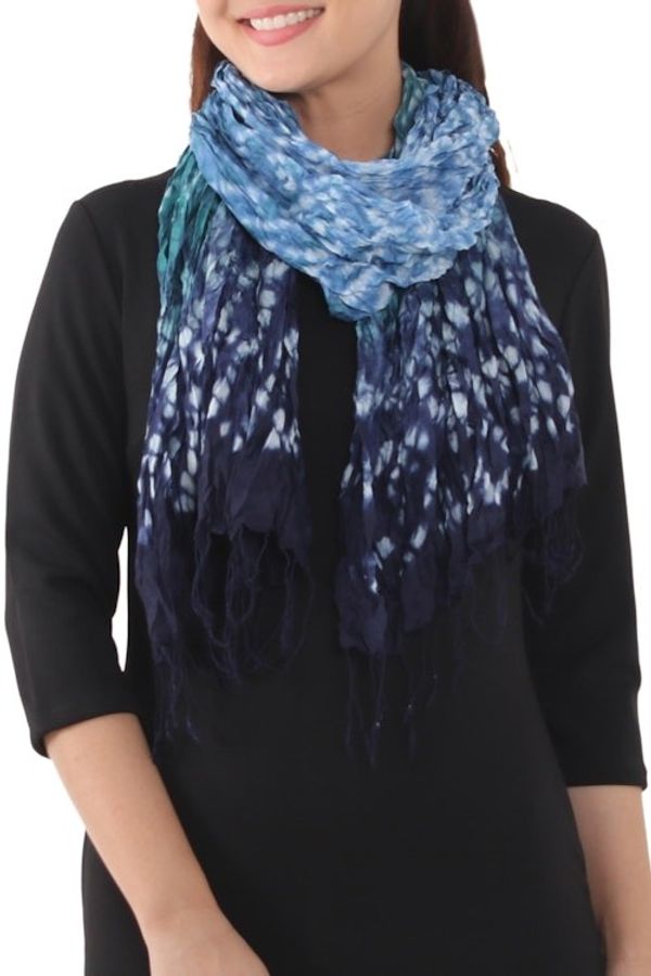 Alternate image for Tie Dye Scarf Fabulous Sea