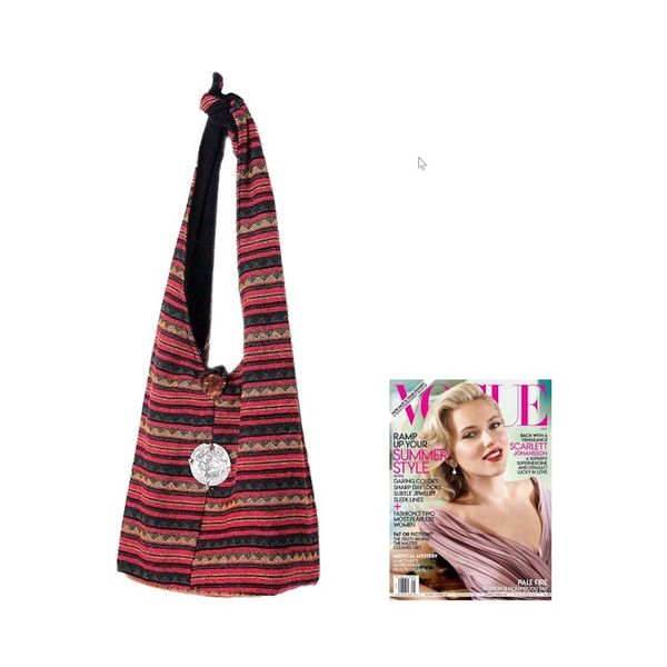 Alternate image for Handmade Striped Cotton Shoulder Bag Antique North