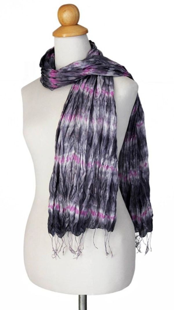 Alternate image for Tie Dye Scarf from Thailand Smoky Rose