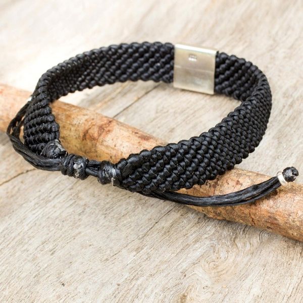 Alternate image for Sterling Silver Wristband Bracelet from Thailand Dream