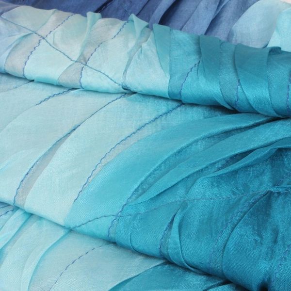 Alternate image for Hand Made Ombre Silk Scarf Blue Magnificence