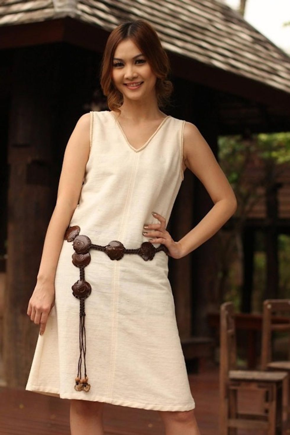 Coconut shell belt 'Phuket Fish'