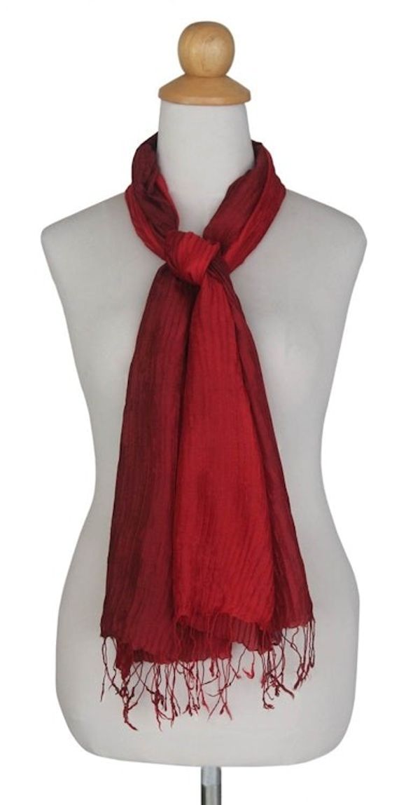 Alternate image for Pin tuck scarf Red Transition