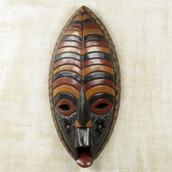 Alternate image for Mouth Agape African Mask Handcrafted in Ghana Deliver Me