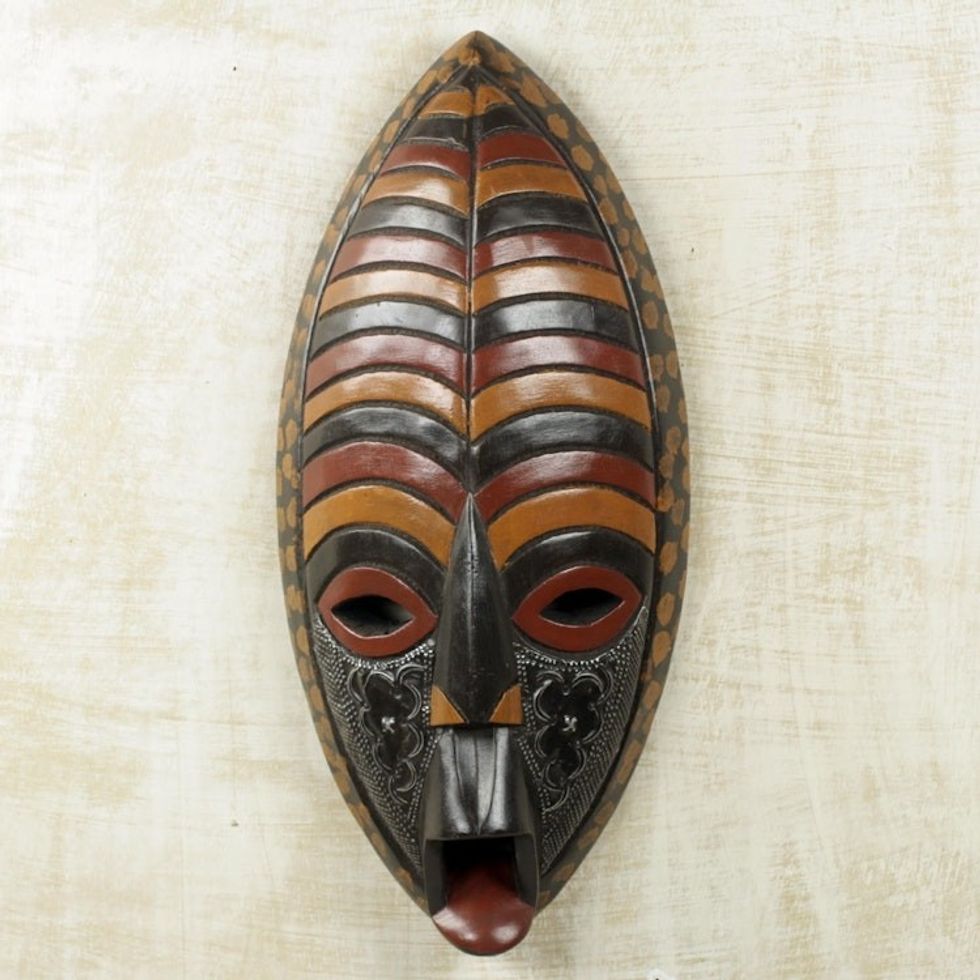 Mouth Agape African Mask Handcrafted in Ghana 'Deliver Me'