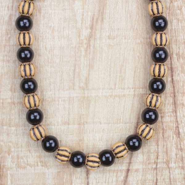 Alternate image for Recycled Glass and Plastic Beaded Necklace from Ghana Winsome Elegance