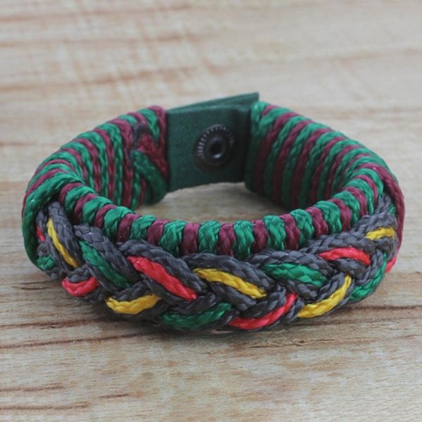 Alternate image for Mens Multi-Color Braided Cord Wristband Bracelet Adventurer