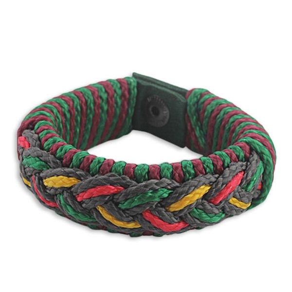 Alternate image for Mens Multi-Color Braided Cord Wristband Bracelet Adventurer