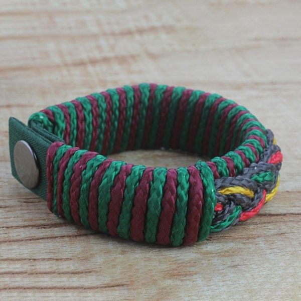 Alternate image for Mens Multi-Color Braided Cord Wristband Bracelet Adventurer
