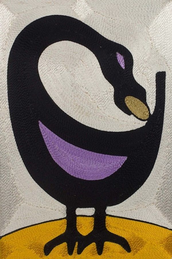 Image for African Adinkra Symbol Cotton Threadwork Wall Art Sankofa