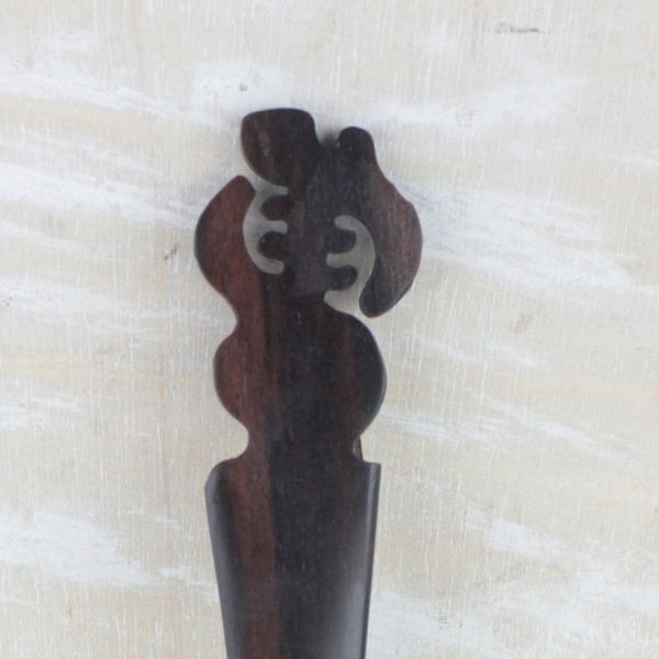 Alternate image for Ebony Wood Gye Nyame Letter Opener from Ghana Gye Nyame Helper