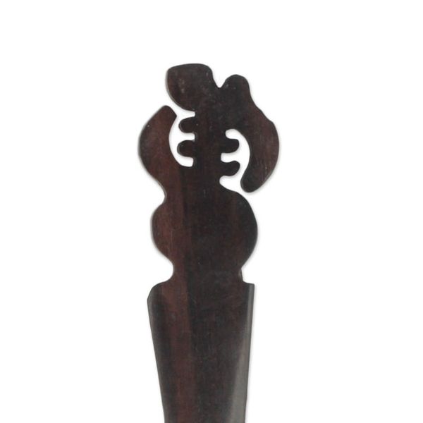 Alternate image for Ebony Wood Gye Nyame Letter Opener from Ghana Gye Nyame Helper