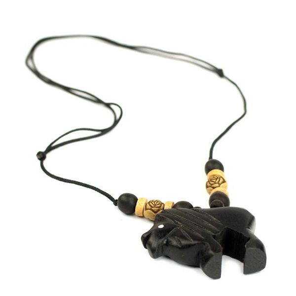 Alternate image for Artisan Crafted Mighty Lion Wood Pendant Necklace from Ghana Mighty Lion