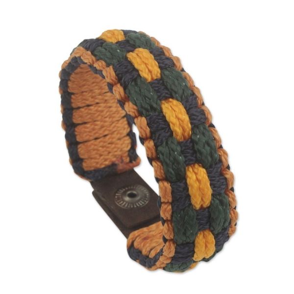 Alternate image for Mens Hand Crafted Wristband Bracelet of Woven Cords Forgiveness
