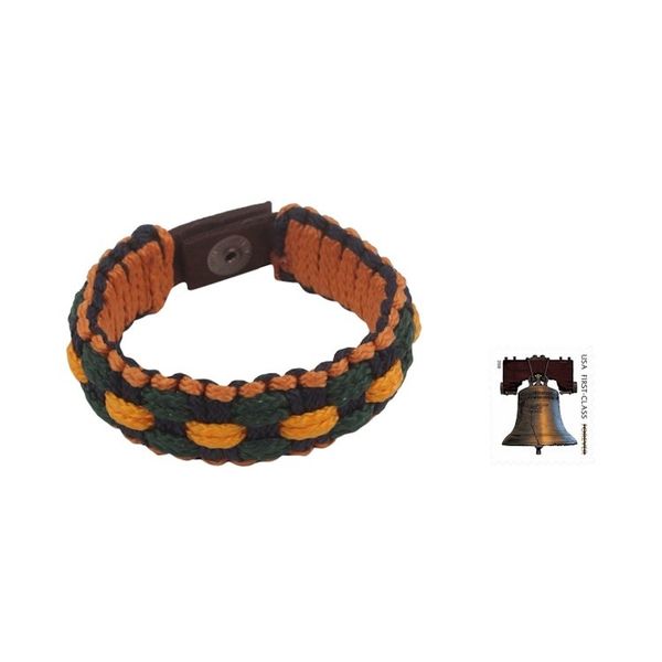 Alternate image for Mens Hand Crafted Wristband Bracelet of Woven Cords Forgiveness
