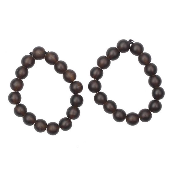 Alternate image for Brown Recycled Glass Beaded Stretch Bracelets Pair Coffee Sensation
