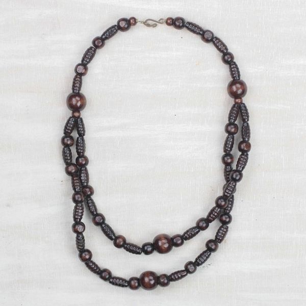 Alternate image for Sese Wood Multi-Strand Beaded Necklace from Ghana Sisterhood