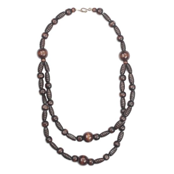 Alternate image for Sese Wood Multi-Strand Beaded Necklace from Ghana Sisterhood