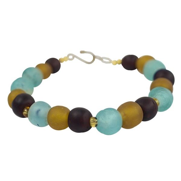 Alternate image for Recycled Glass and Plastic Beaded Bracelet from Ghana Fresh Novelty
