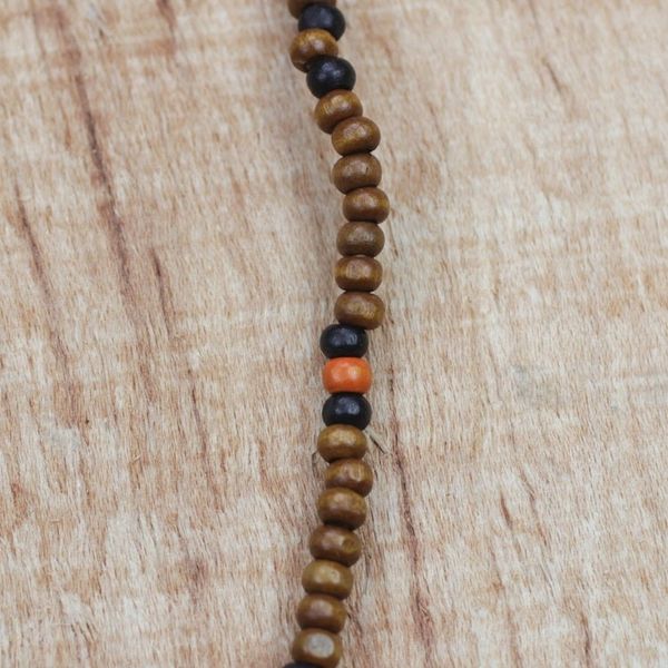 Alternate image for Recycled Paper and Sese Wood Necklace Crafted in Ghana Eco-Friendly Glory