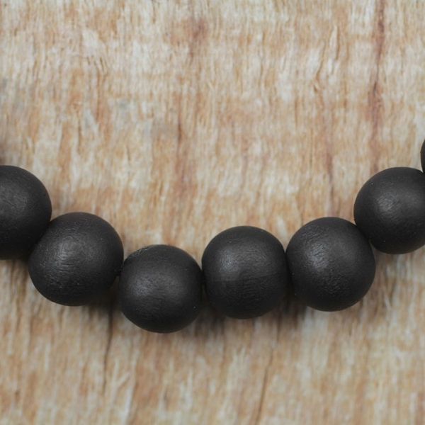 Alternate image for Adjustable Ebony Wood Beaded Bracelet from Ghana Chic Silhouettes