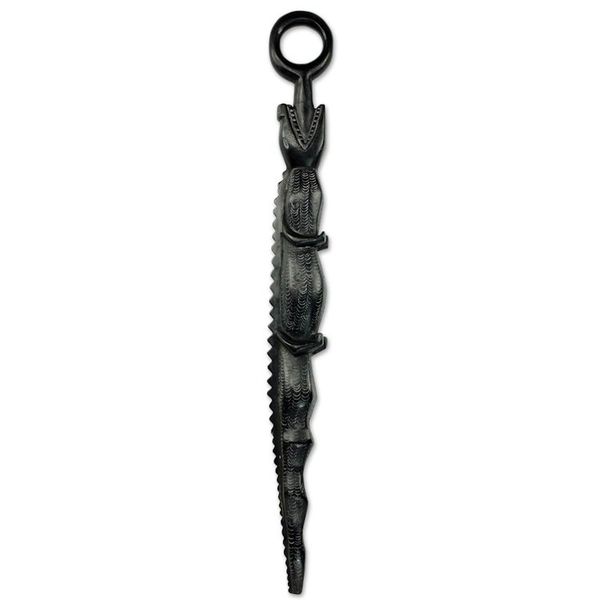 Alternate image for Decorative Africa Walking Stick Carved by Hand as Crocodile Fierce Denkyem